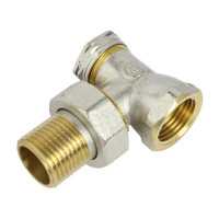 Кран нижній радиаторний кутовий 1/2" Aqua World